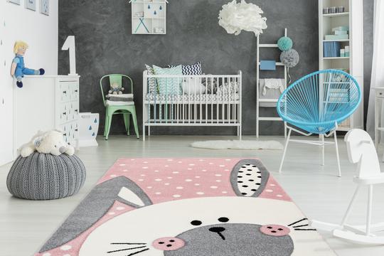 Amigo 324 Pink Rabbit Kids Rug - Lalee Designer Rugs