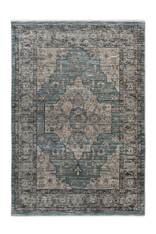 Quimper 701 Green Distressed Rug