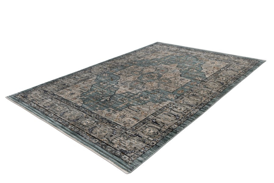 Quimper 701 Green Distressed Rug