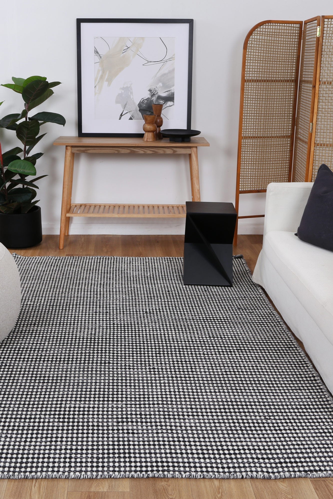Napania Charcoal Reversible Wool Rug