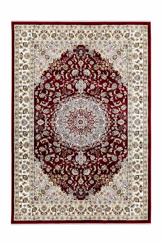 Classic 700 Red Traditional Design Rug With Center Medallion - Lalee Designer Rugs