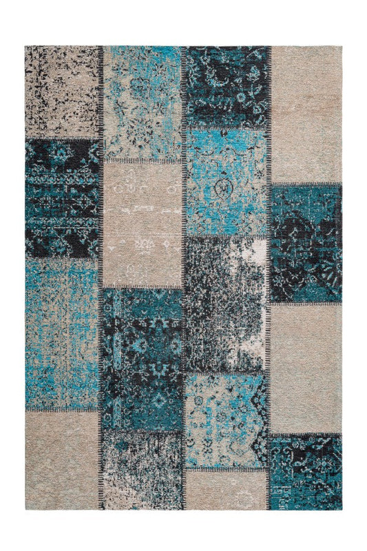 Cocoon 990 Blue Checkered Modern Rug - Lalee Designer Rugs