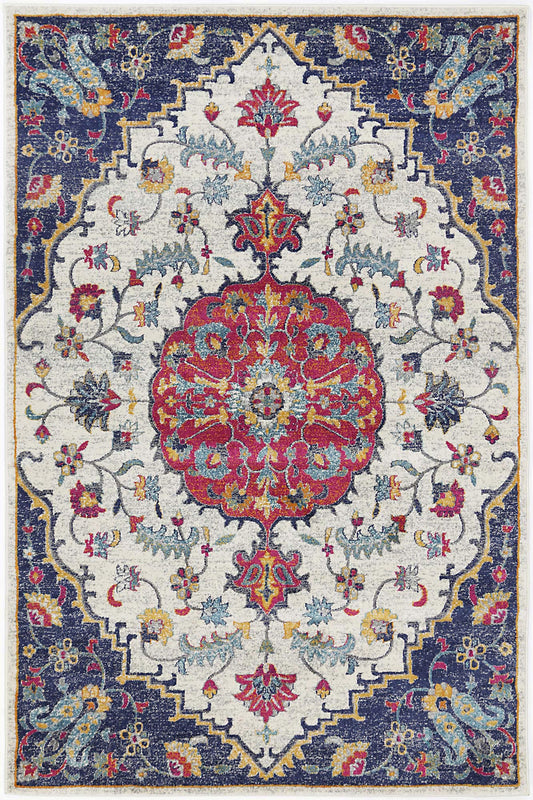 Exquisite Traditional Multi Rug with medallion