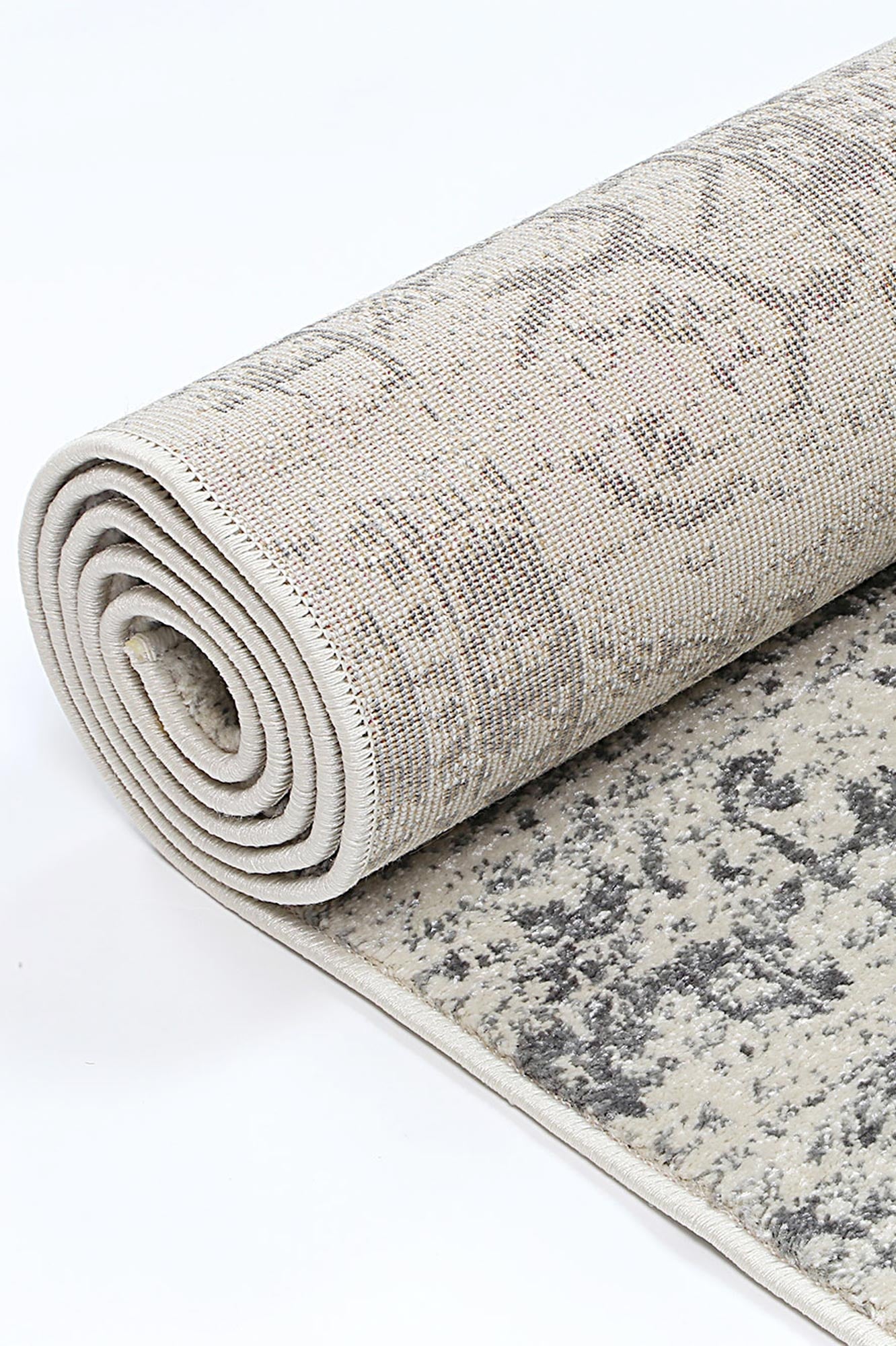 Exquisite Ivory & Grey Vintage Rug