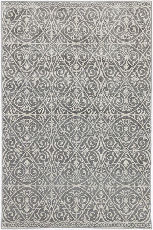 Exquisite Katherine Grey & Ivory Rug