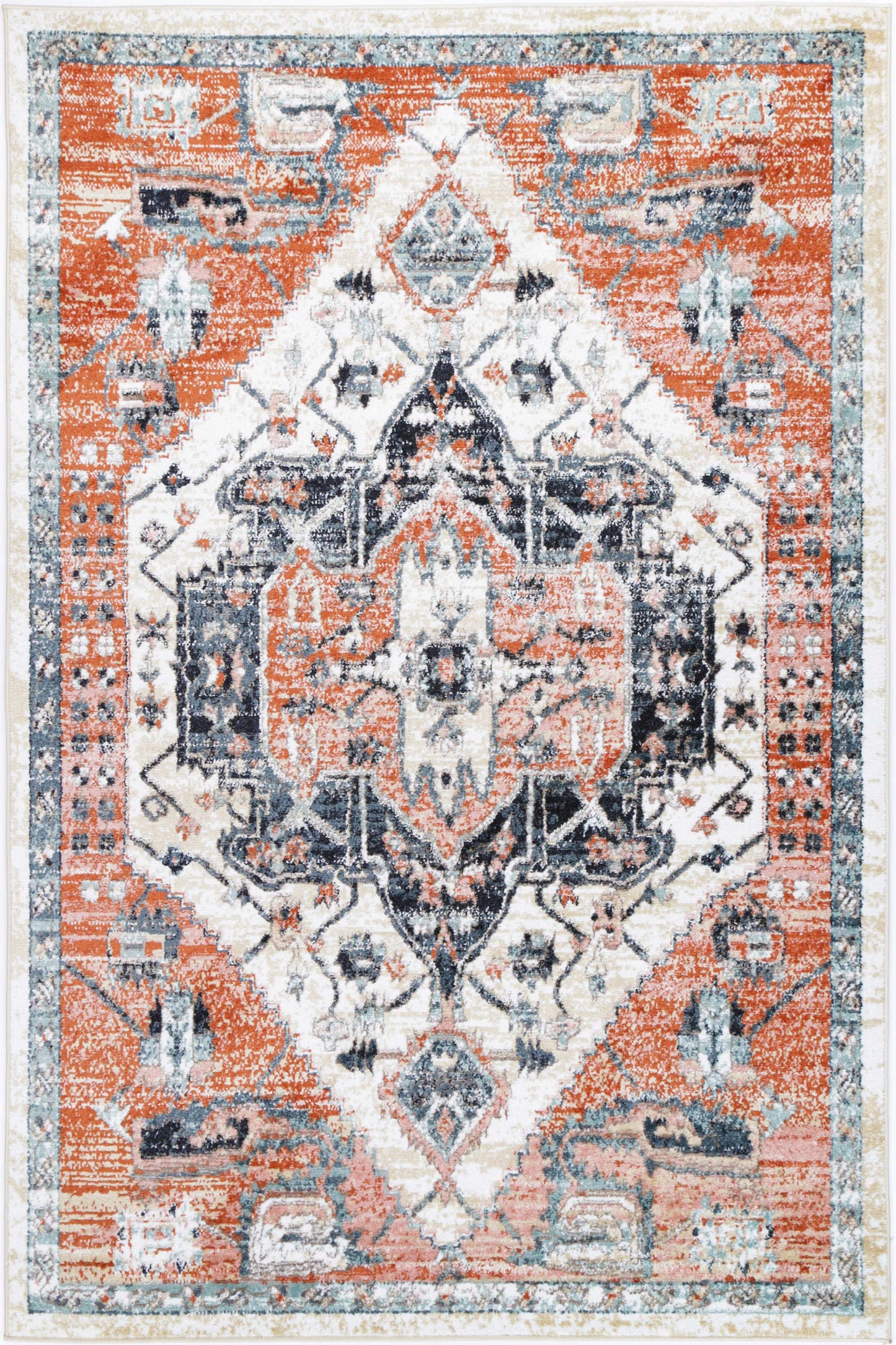 Parkland Xanadu Traditional Terracotta Rug