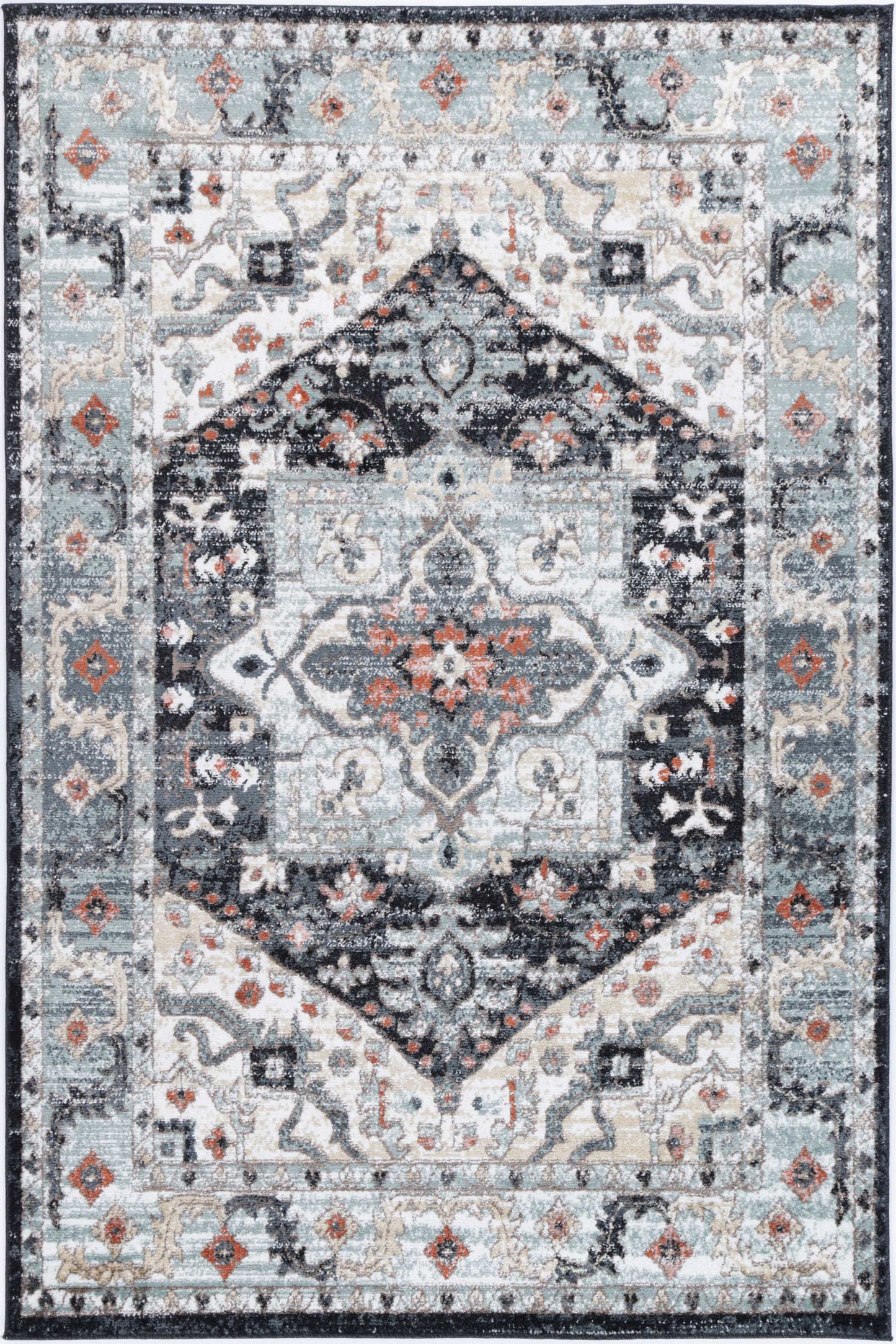 Parkland Baltimore Traditional Charcoal Rug