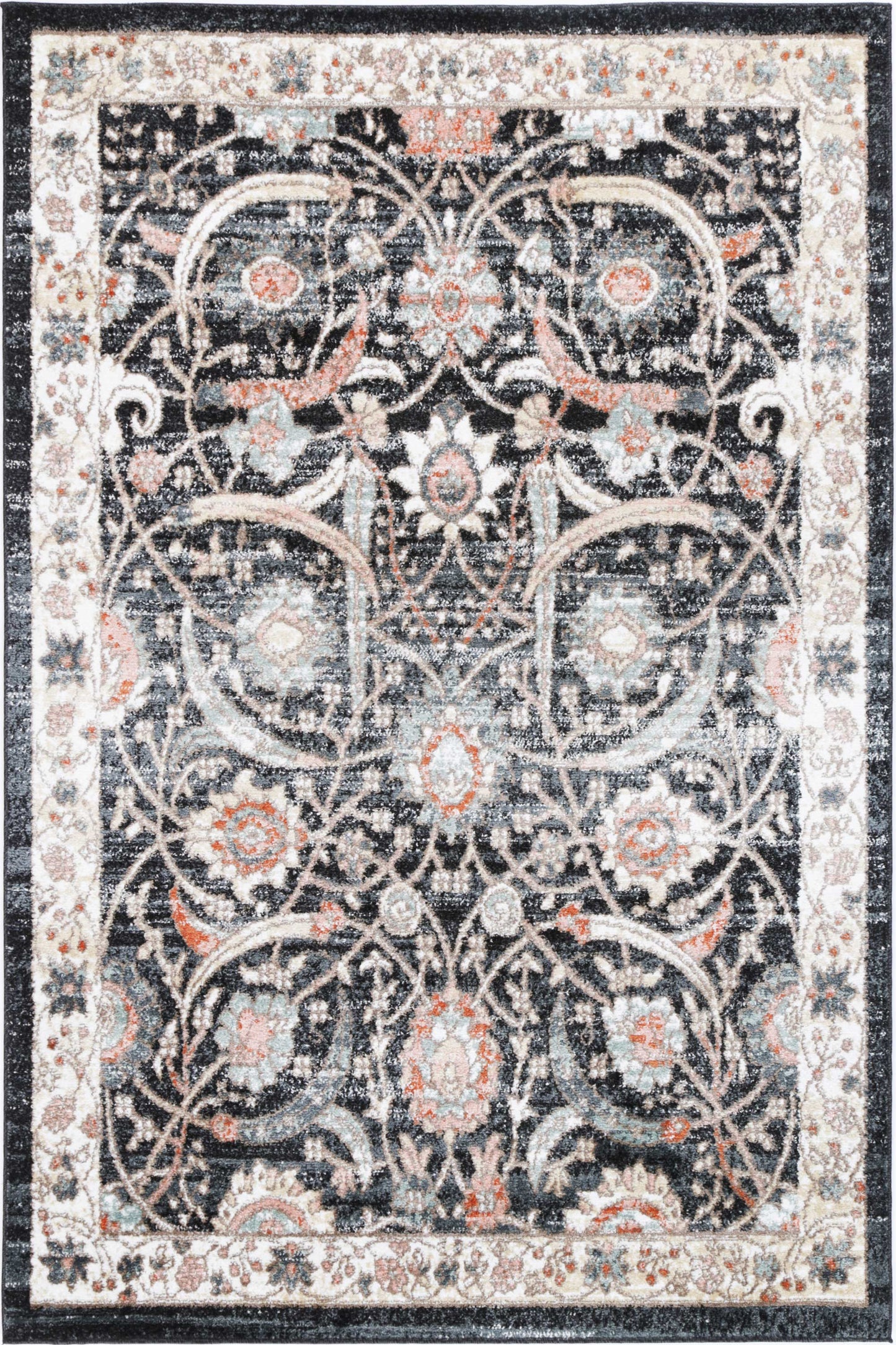 Parkland Mylestone Traditional Charcoal Rug