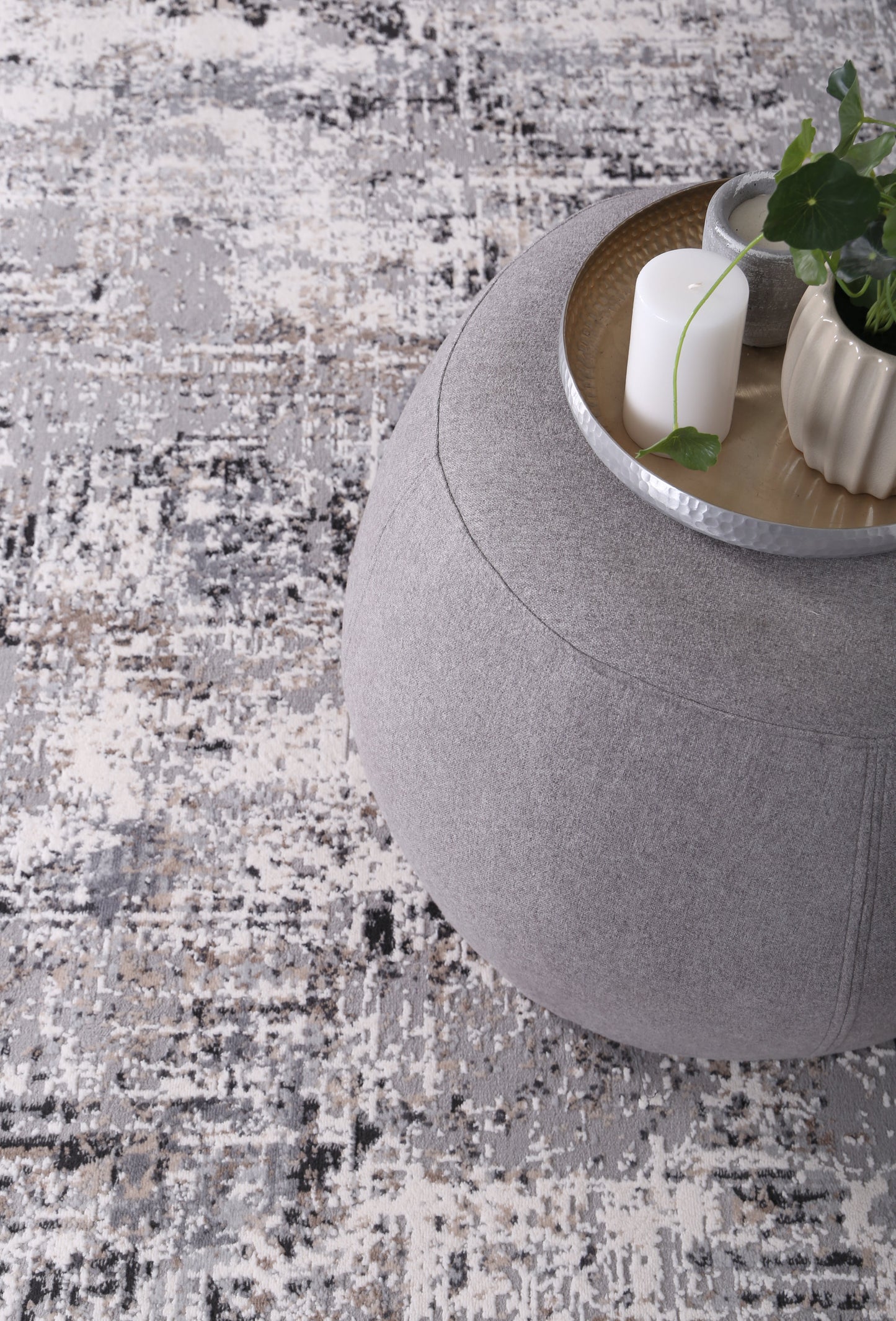 Diamond Abstract Grey Rug