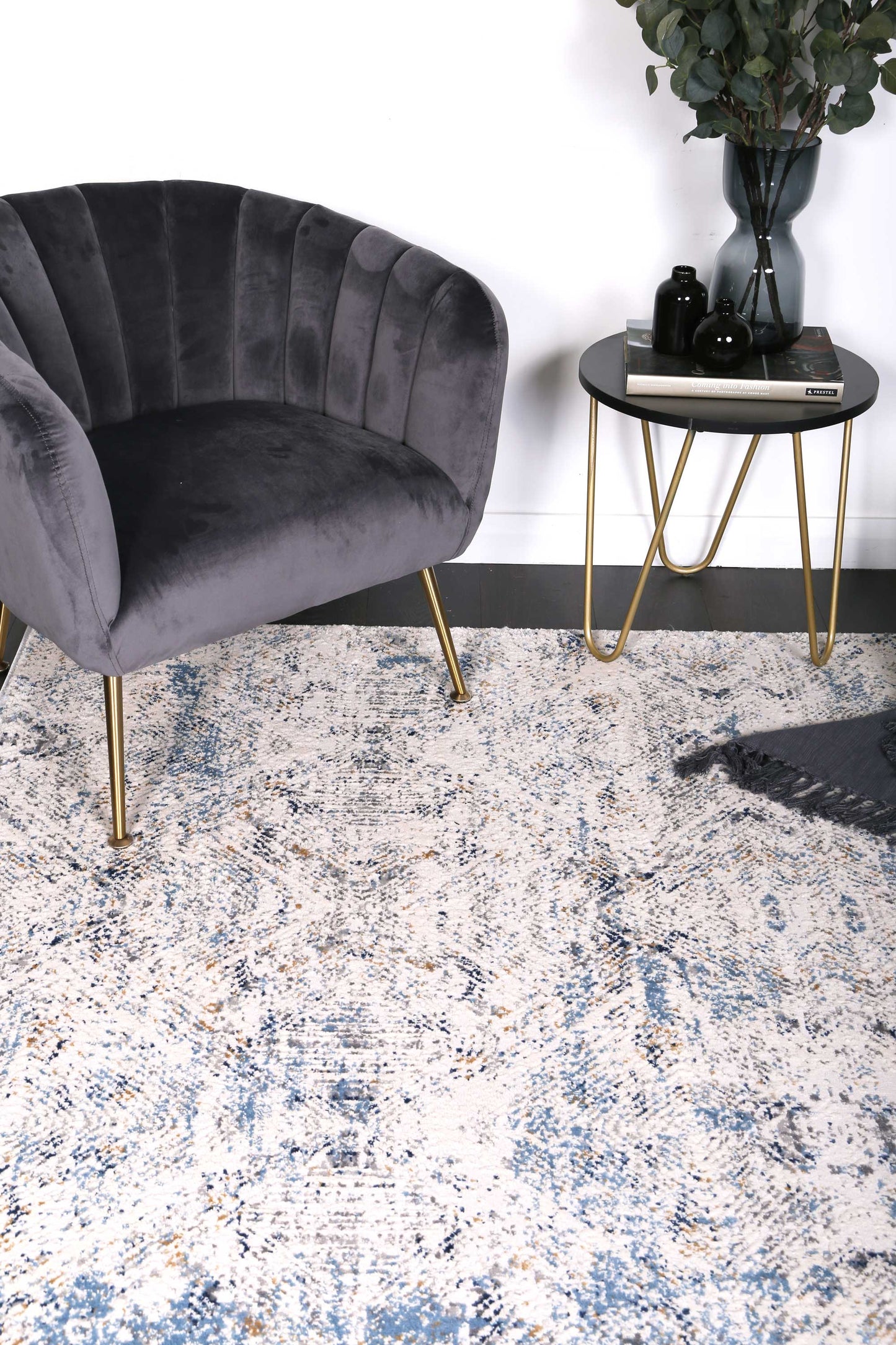 Diamond Piet Contemporary Blue Rug