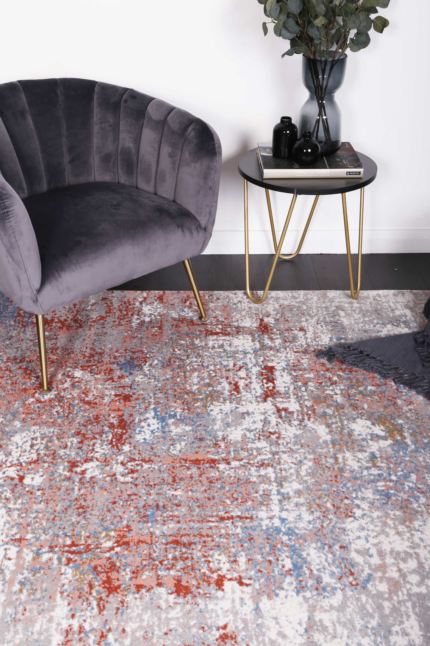 Diamond Abstract Rust Rug