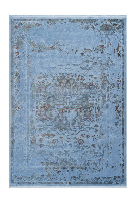 Fashion 900 Blue Transitional Acrylic Rug - Lalee Designer Rugs