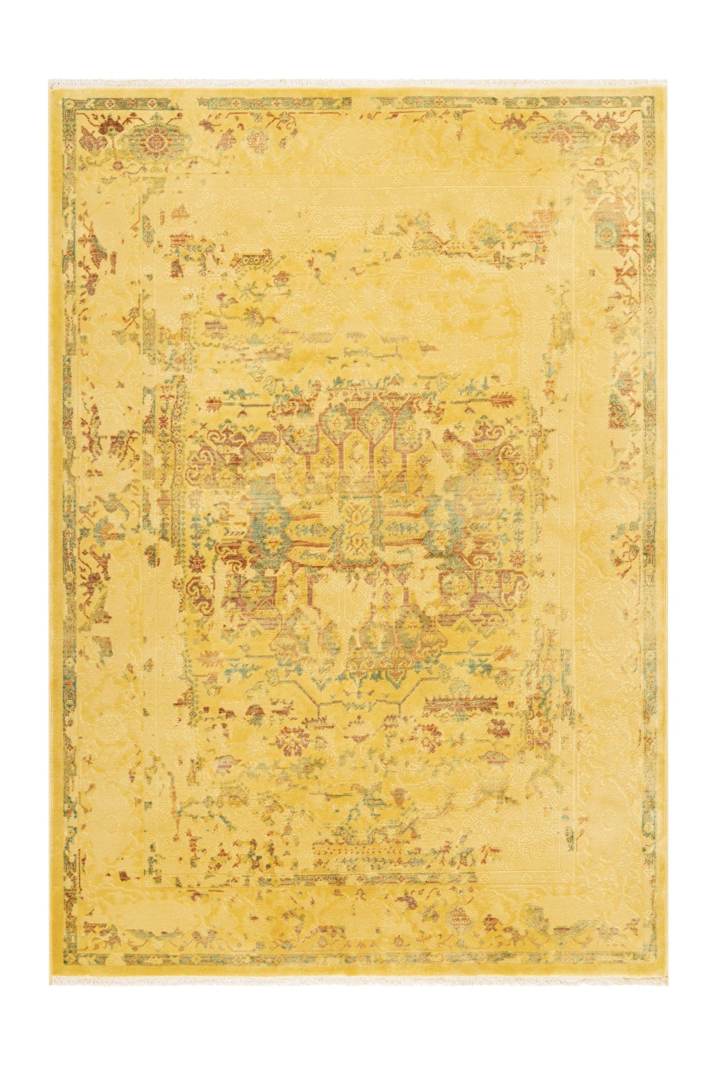 Fashion 900 Yellow Transitional Acrylic Rug - Lalee Designer Rugs