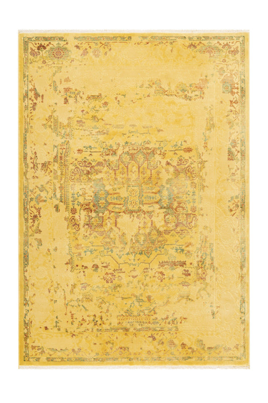 Fashion 900 Yellow Transitional Acrylic Rug - Lalee Designer Rugs