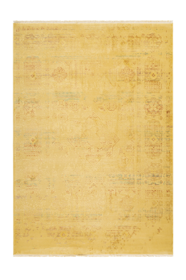 Fashion 901 Yellow Acrylic Transitional Rug - Lalee Designer Rugs