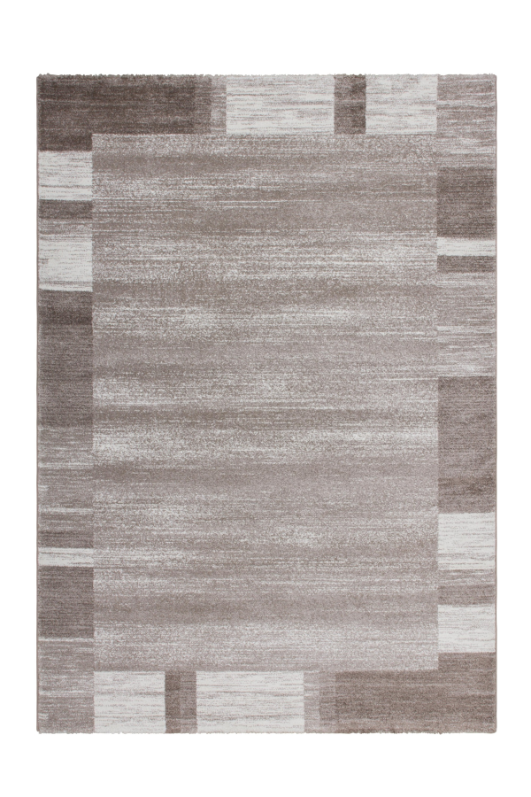 Feeling 500 Beige Plain Border Thick Rug - Lalee Designer Rugs