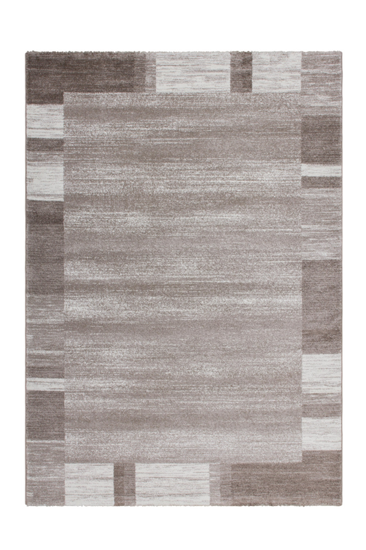 Feeling 500 Beige Plain Border Thick Rug - Lalee Designer Rugs