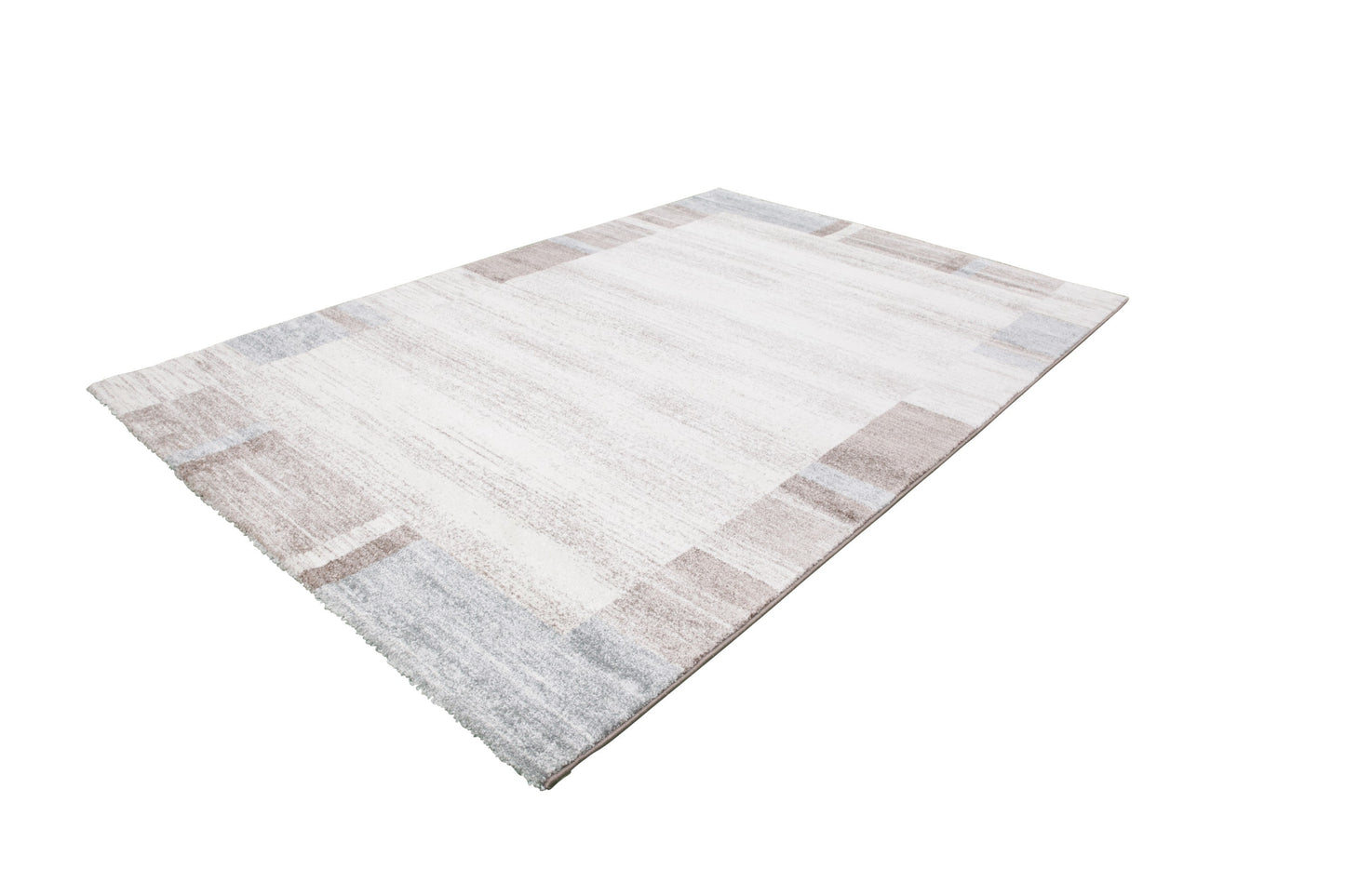 Feeling 500 Pastel Blue Plain Border Thick Rug - Lalee Designer Rugs