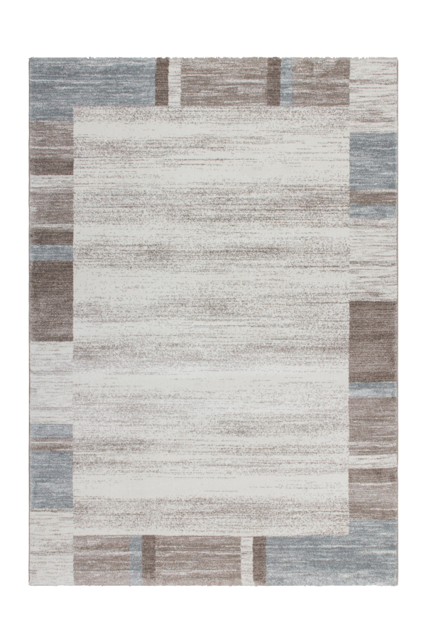 Feeling 500 Pastel Blue Plain Border Thick Rug - Lalee Designer Rugs