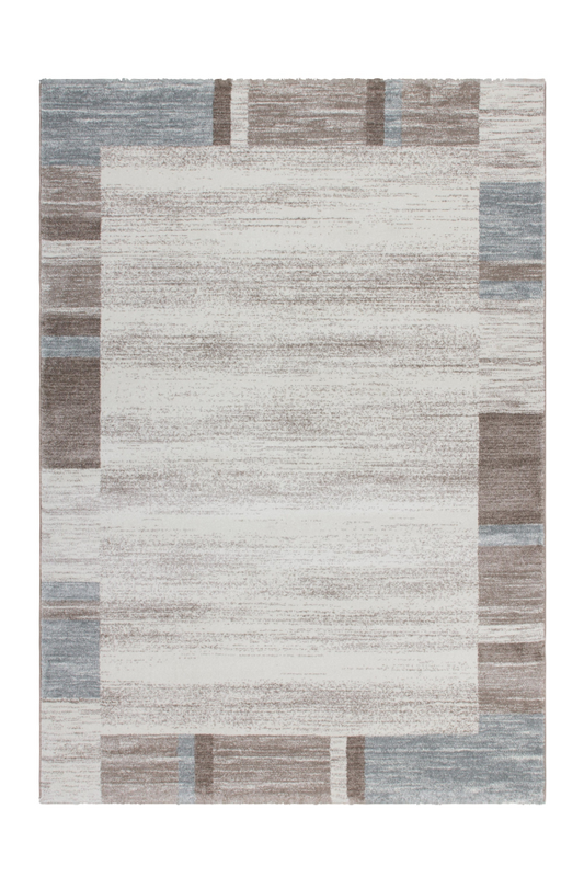 Feeling 500 Pastel Blue Plain Border Thick Rug - Lalee Designer Rugs