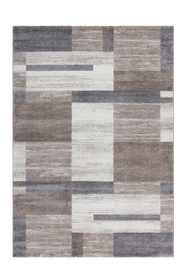 Feeling 501 Beige Silver Simple Thick Geometric Rug - Lalee Designer Rugs