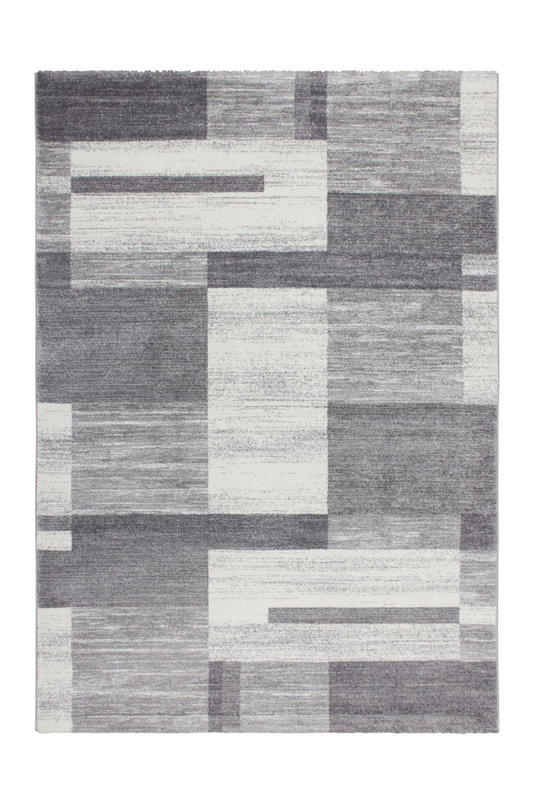 Feeling 501 Silver Simple Thick Geometric Rug - Lalee Designer Rugs