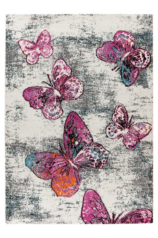 Kids World 408 Pink Butterflies Kids Rug