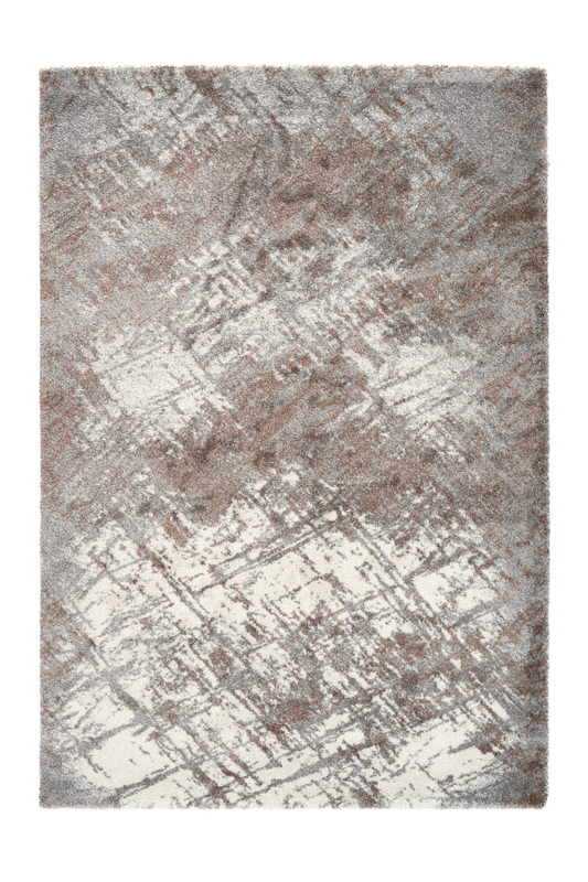 Harmony 401 Abstract Beige-Silver Rug with Jagged Lines - Lalee Designer Rugs