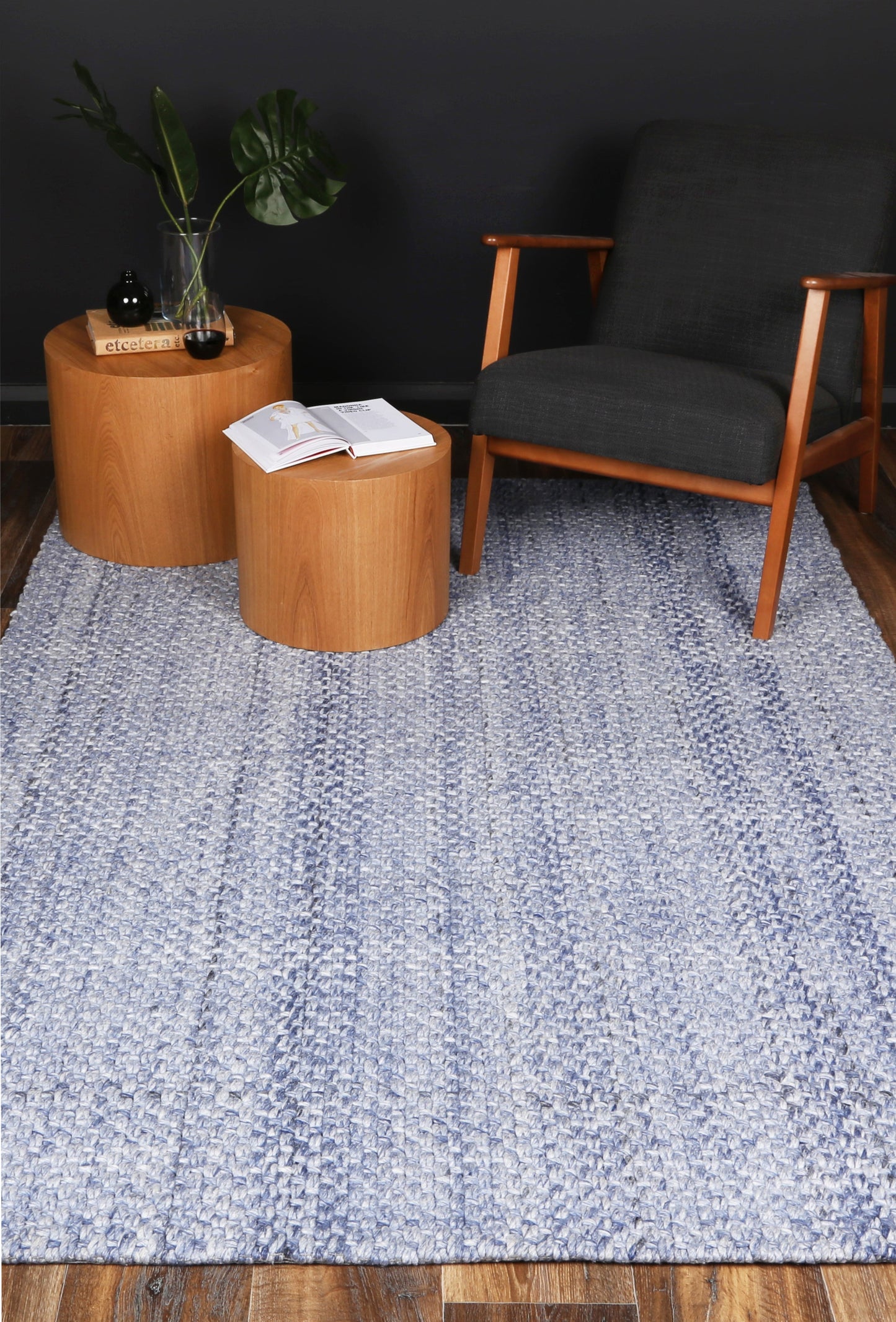 Paradise Chignon Blue Wool Blend Rug