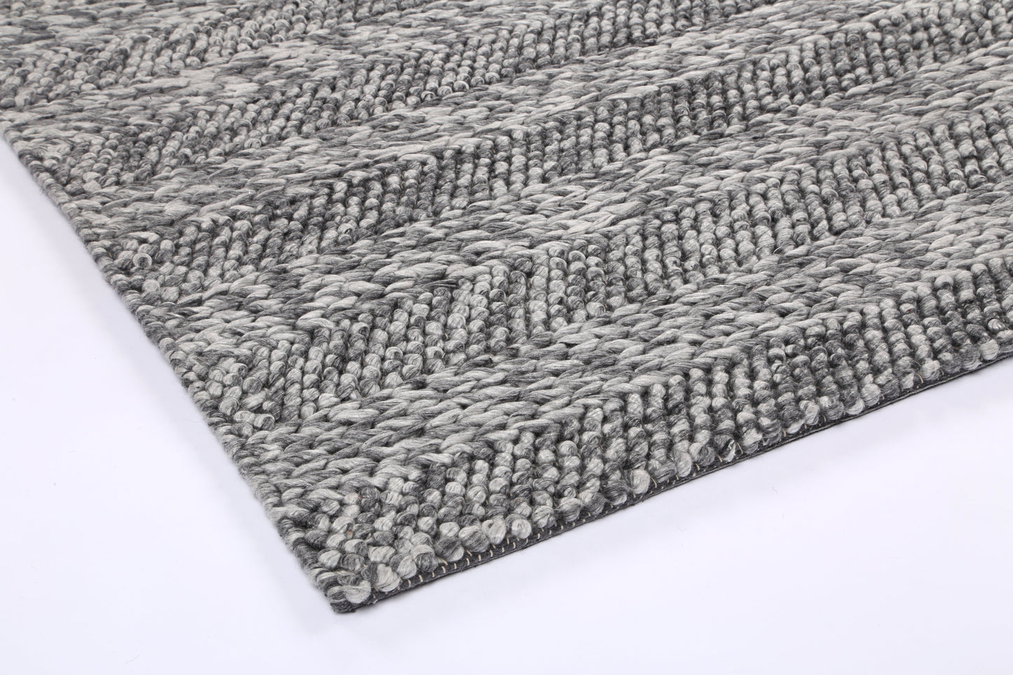 Paradise Ringlets Charcoal Wool Blend Rug