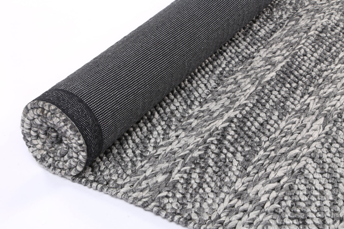 Paradise Ringlets Charcoal Wool Blend Rug