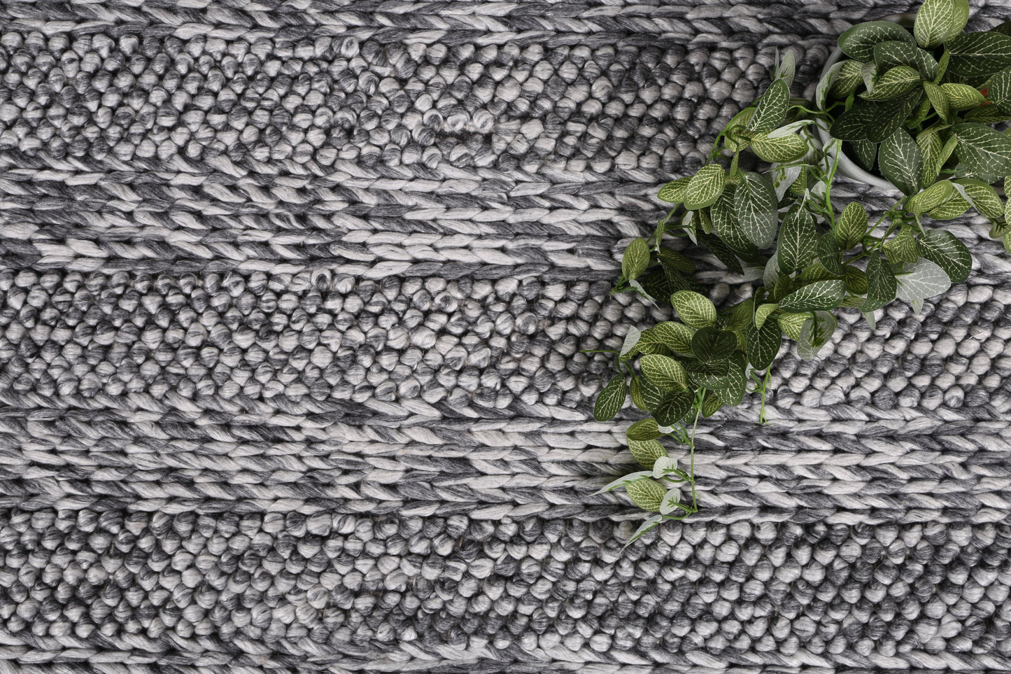 Paradise Ringlets Charcoal Wool Blend Rug