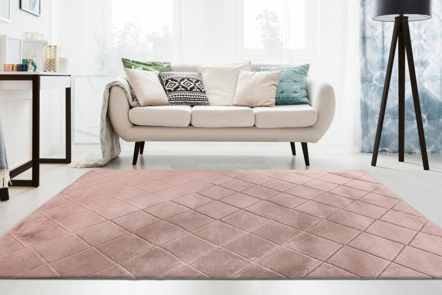 Desire 600 Fluffy Soft Powder Pink Rug