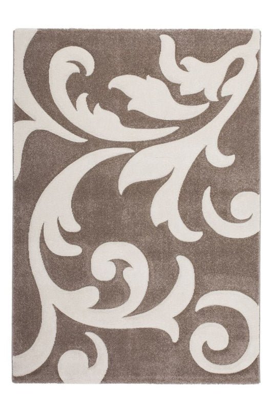 Lambada 451 Thick Beige-Ivory Rug with Floral Design - Lalee Designer Rugs