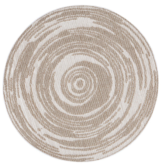 Melbourne Navi Indoor / Outdoor Beige Round Rug