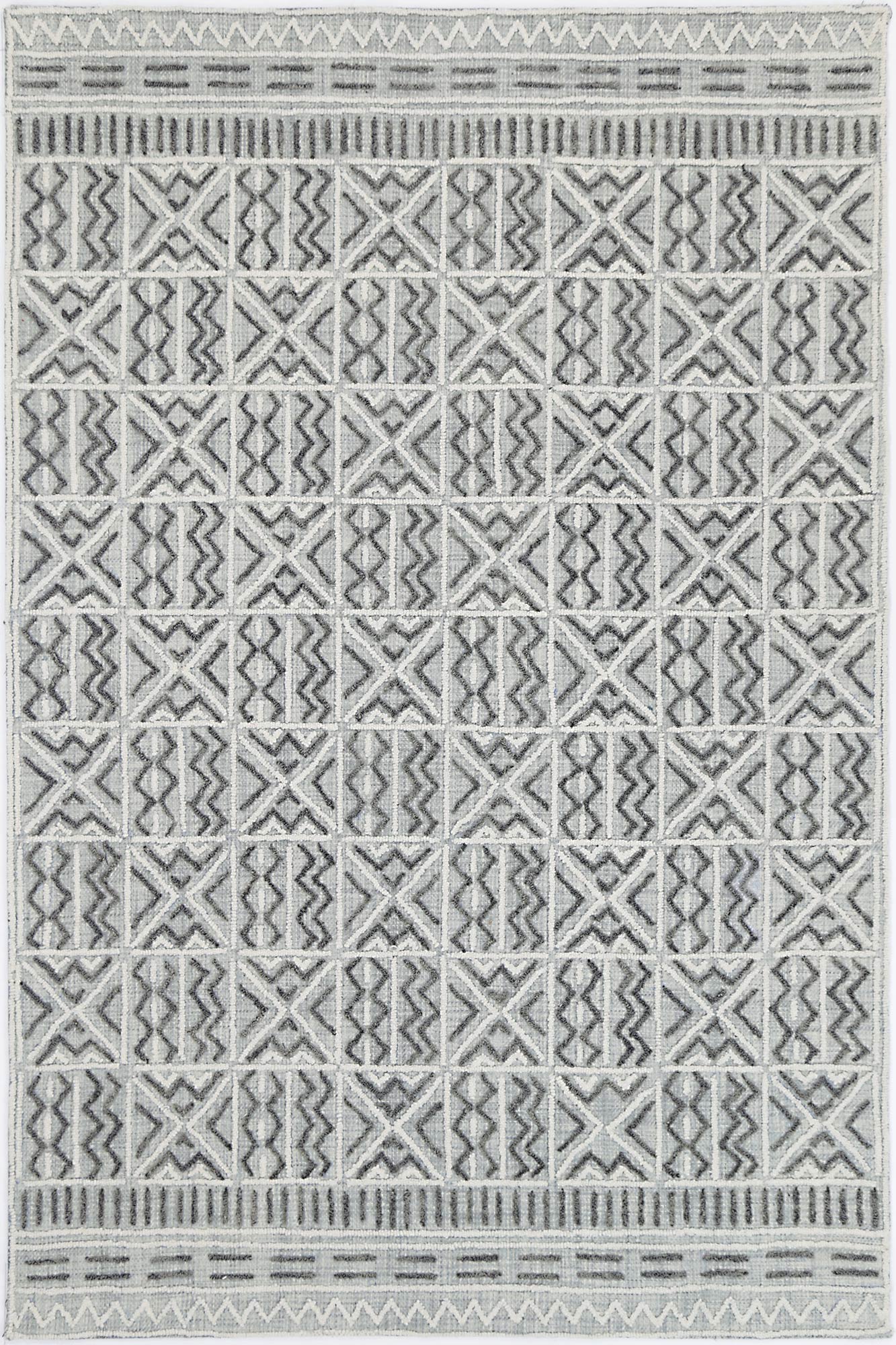 Mirabella Cordoba Grey Zigzag Pattern Rug