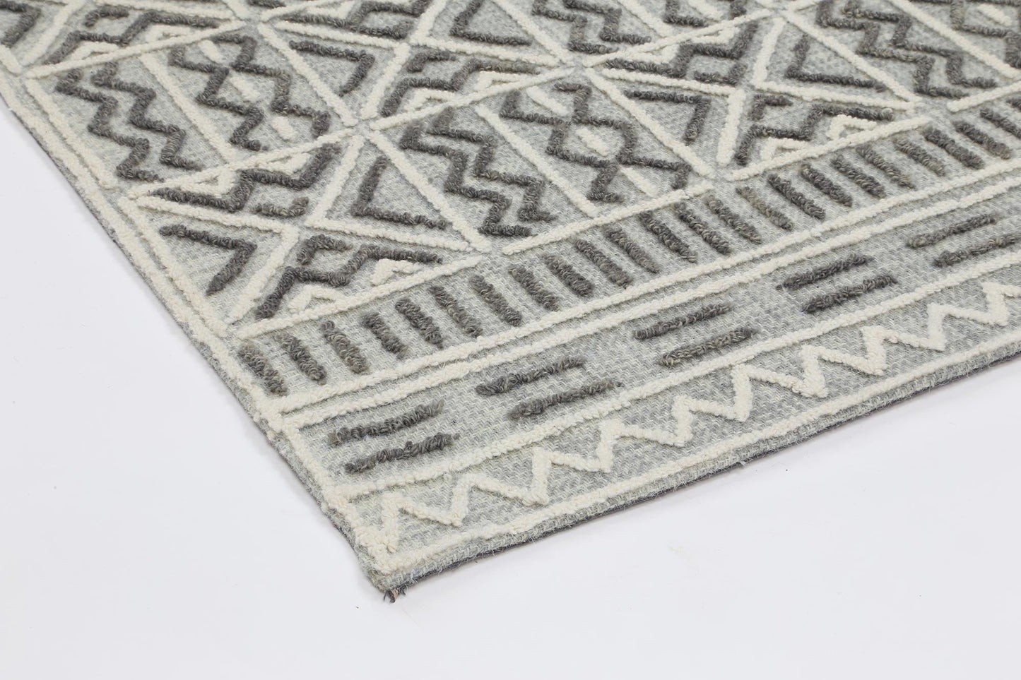 Mirabella Cordoba Grey Zigzag Pattern Rug