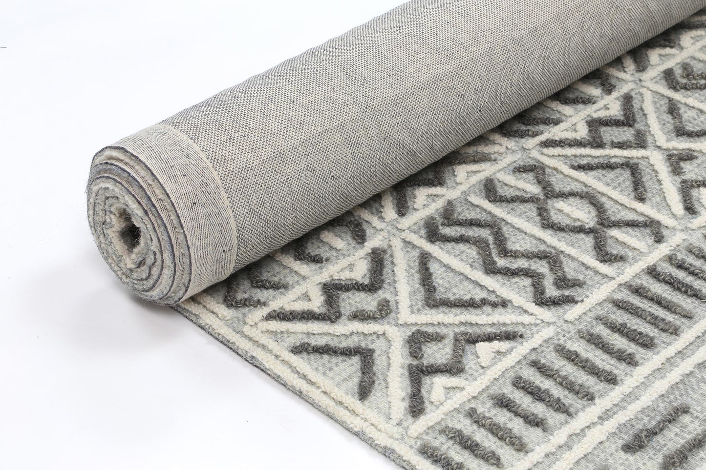 Mirabella Cordoba Grey Zigzag Pattern Rug