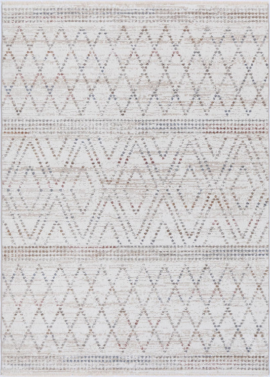 Yarra Tabriz Beige Geometric Soft Rug