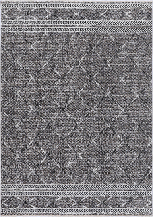 Yarra Aleppo Charcoal Contemporary Soft Rug