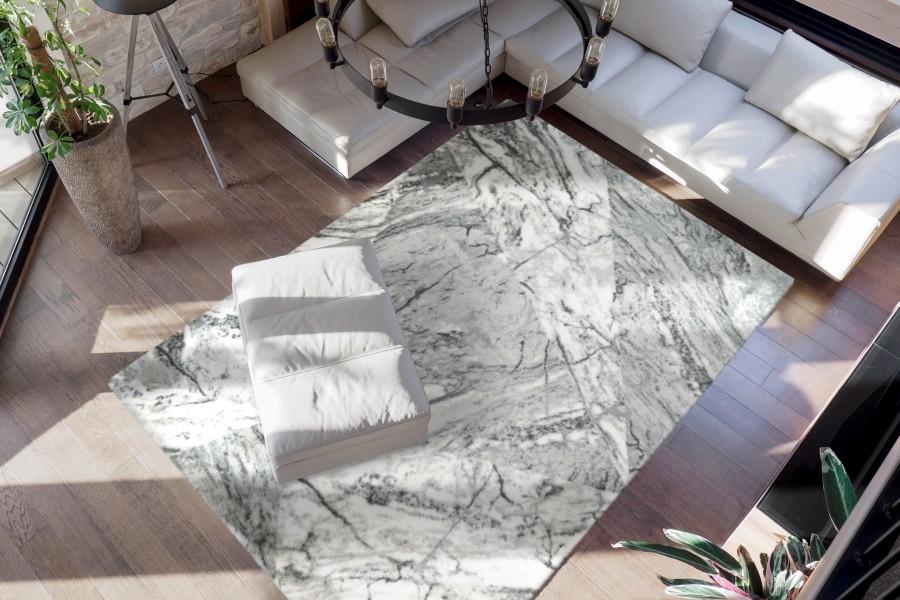 Marelina 700 Silver Marble look Rug