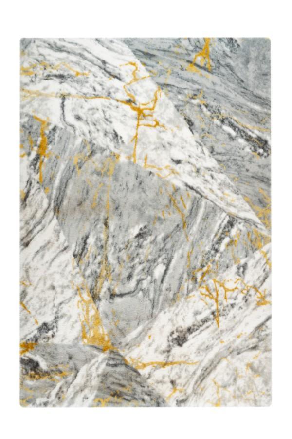 Marelina 700 Yellow Modern Marble Look Rug