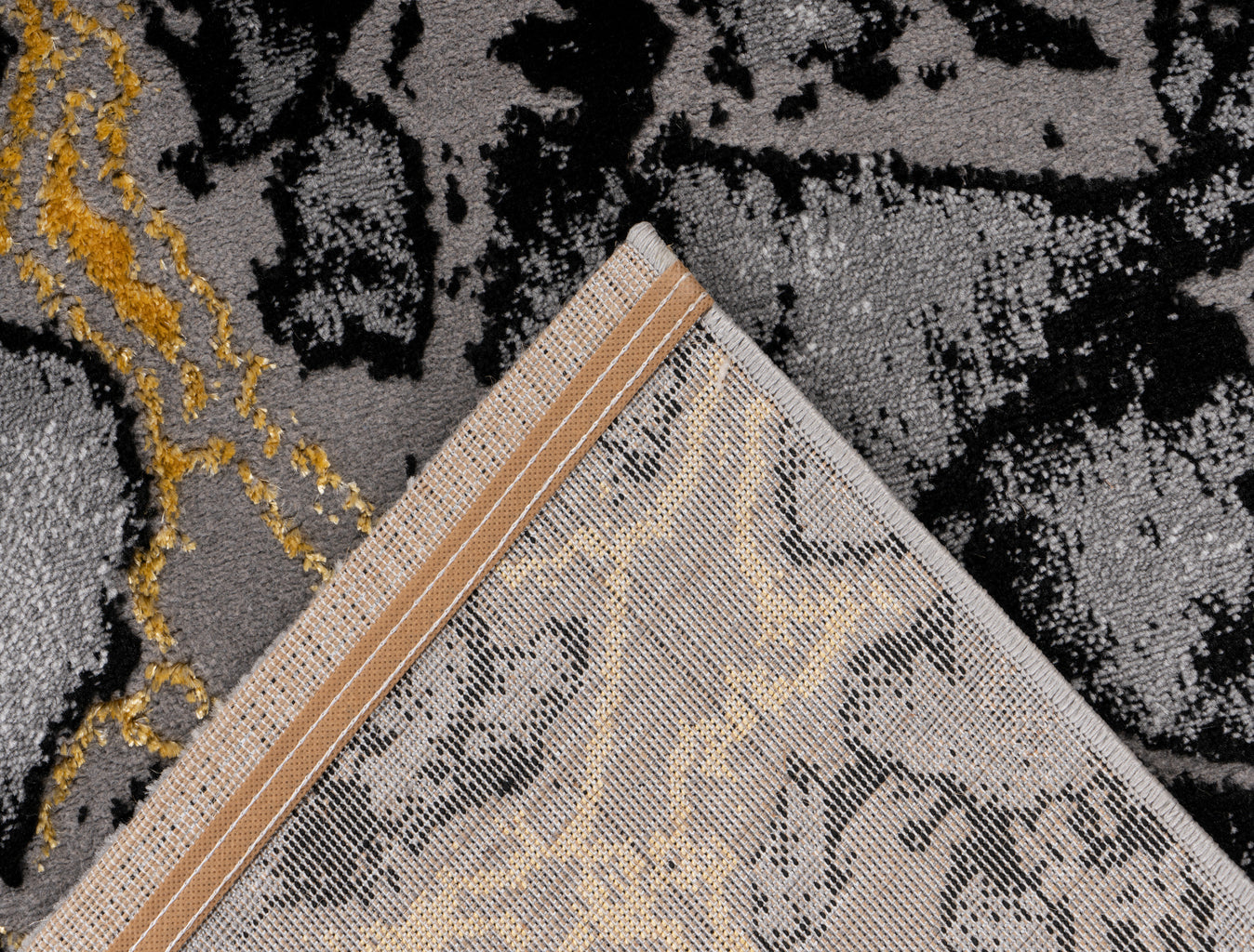 Adana 400 Black & Gold Modern Design Rug