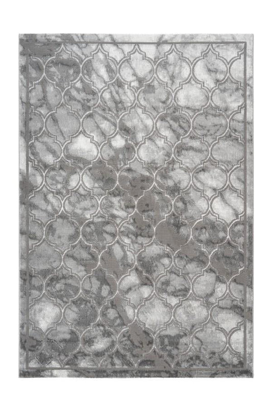 Adana 401 Silver Moroccan Pattern Rug