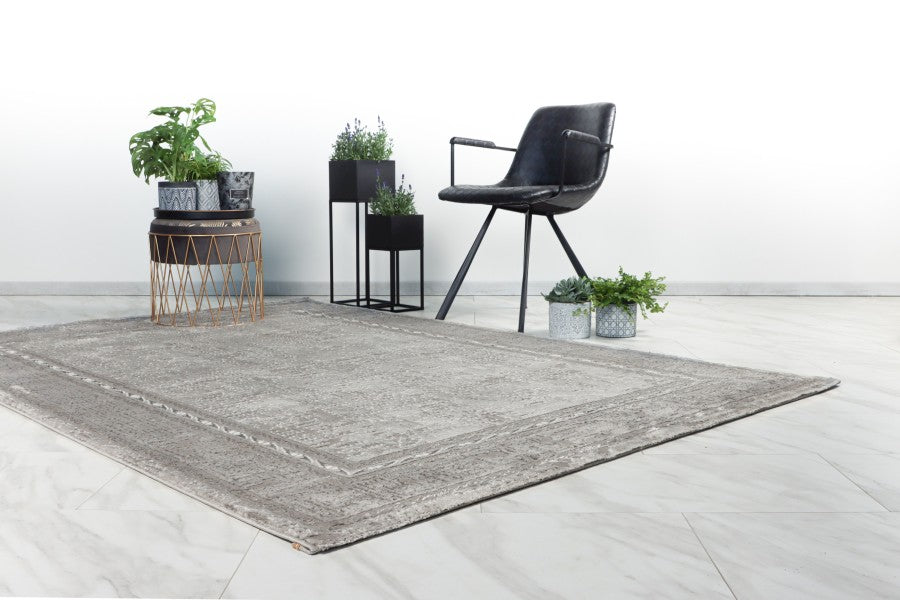 Adana 404 Grey & Silver Modern Rug