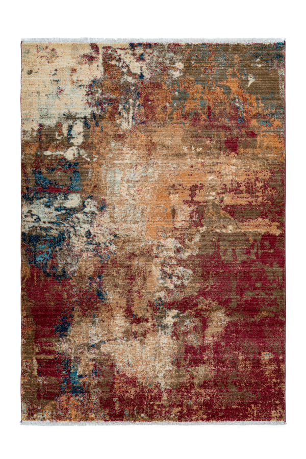 Medellin 401 Modern Abstract Red Brown Rug - Lalee Designer Rugs