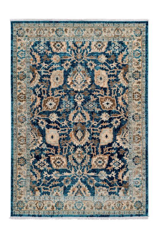 Medellin 402 Modern Blue Rug with Vintage Look - Lalee Designer Rugs