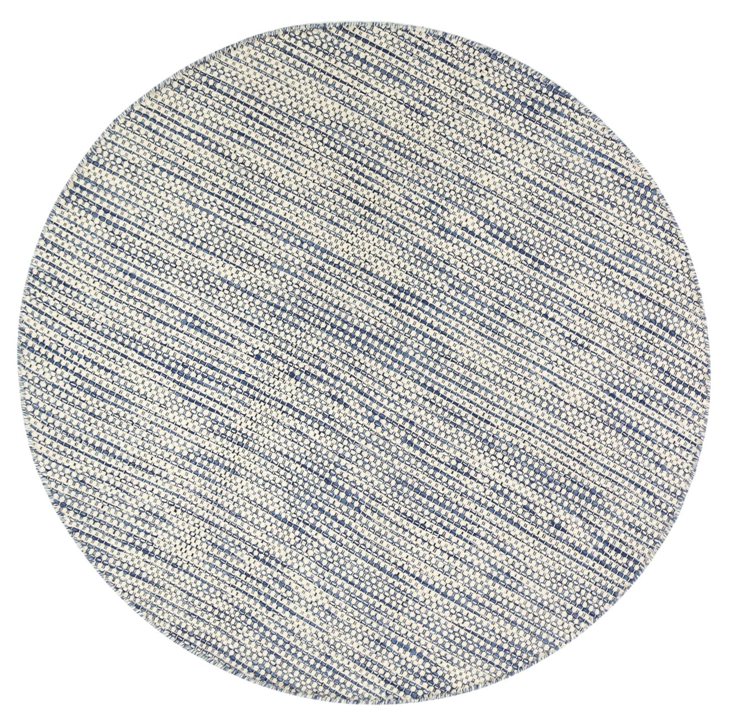 Napania Blue Reversible Wool Round Rug