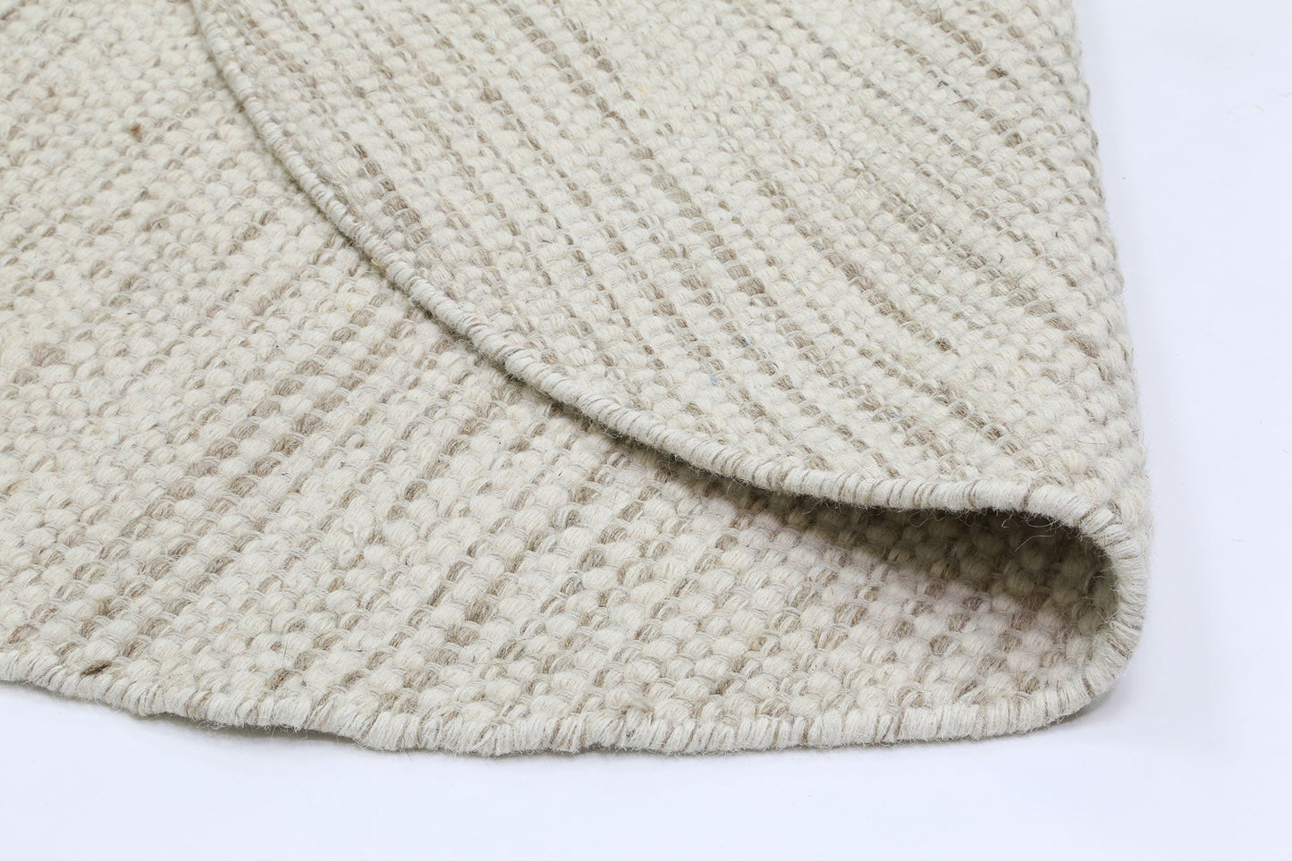 Napania Brown Reversible Wool Round Rug