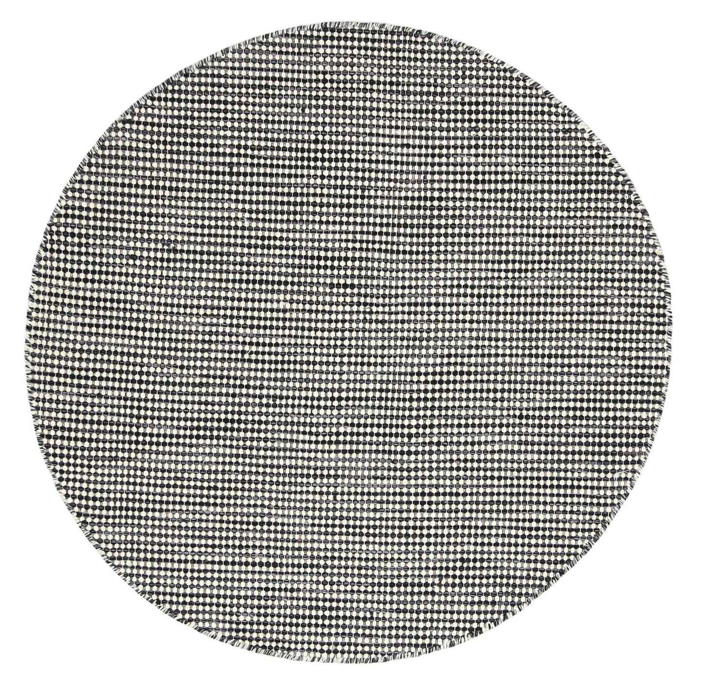 Napania Charcoal Reversible Wool Round Rug
